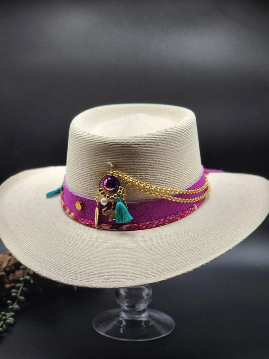 Royal Purple Boho Palm Hat