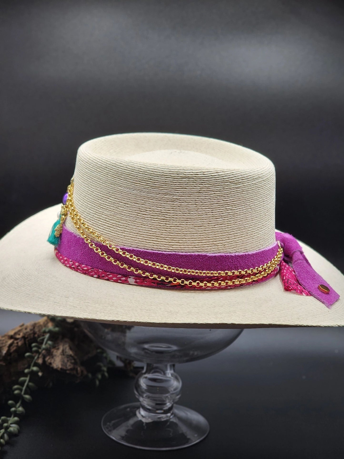 Royal Purple Boho Palm Hat